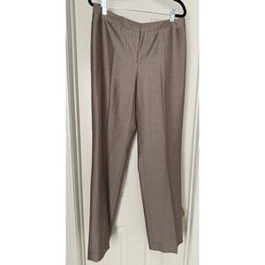 NWT Lafayette 148 New York Dress Pants Wool Mohair Silk Brown Tan Size 10 NEW